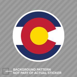 Colorado C Logo - Colorado C Logo Round Flag Sticker Die Cut Decal CO Denver Boulder ...