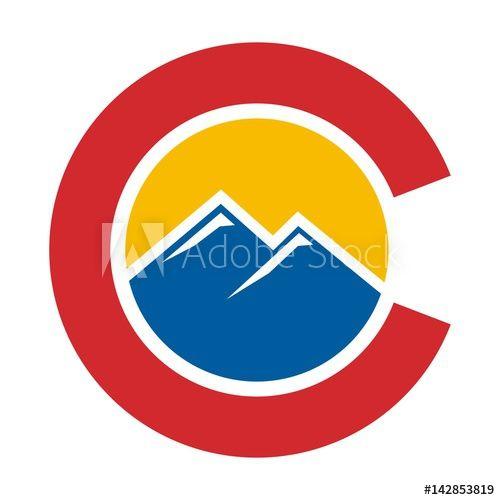 Colorado C Logo - colorado hill logo vector. letter C logo vector. this stock