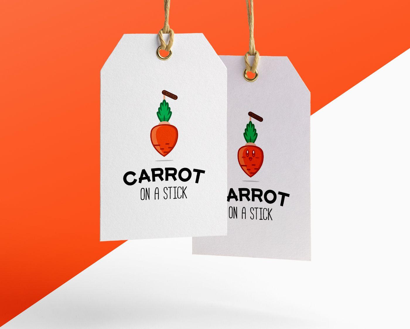 Red Carrot Logo - Carrot on a Stick