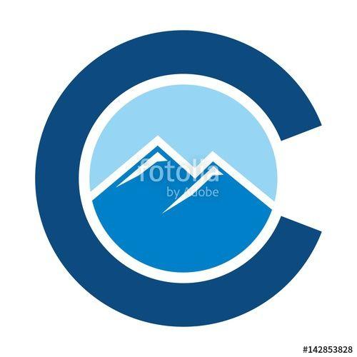 Colorado C Logo - colorado hill logo vector. letter C logo vector. Stock image