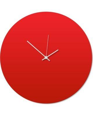 White Circle with Red Hands Logo - Hot Sale: Metal Art Studio Minimalist Circle Wall Clock Red / White ...