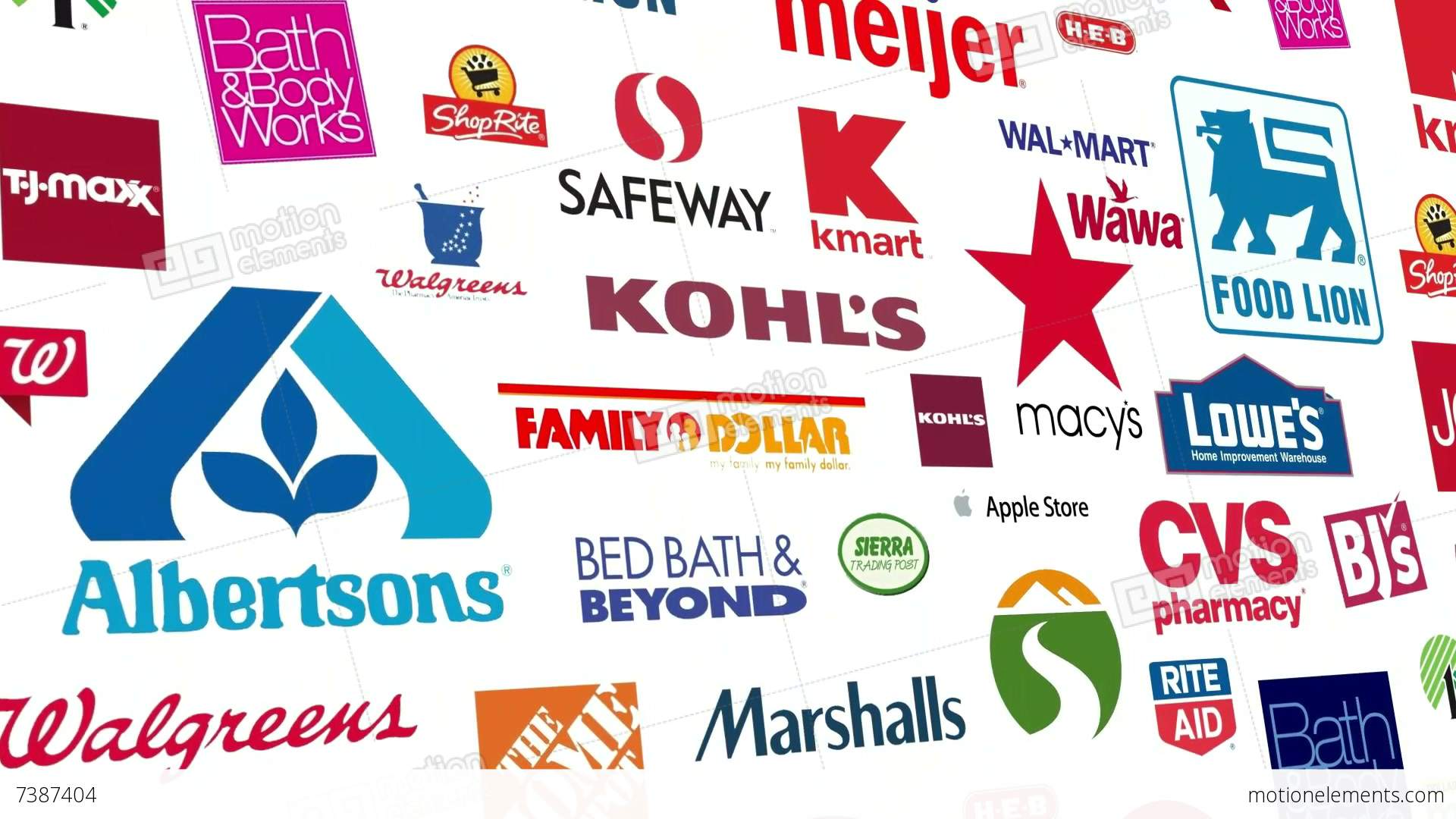 Retail Store Logo - REVERSE* Retail Brands Logo Loop Stock Animation | 7387404