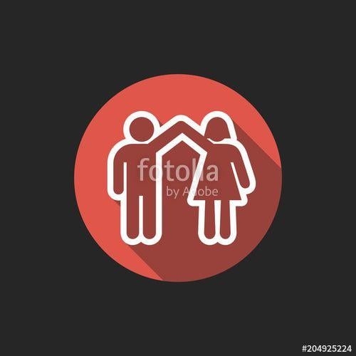 White Circle with Red Hands Logo - Elegant Universal White Minimalistic Thin Line Couple Holding Hands ...