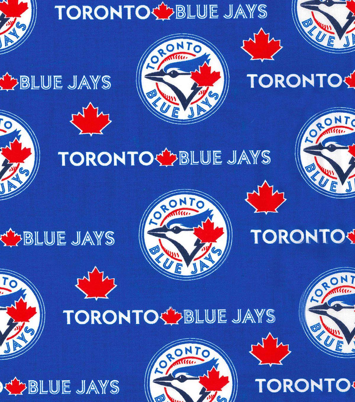 Blue Jays Logo - Toronto Blue Jays Cotton Fabric -Logo