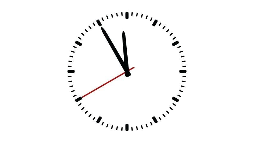 White Circle with Red Hands Logo - Red Clock Hands Stock Video Of Animated Clock On White Background