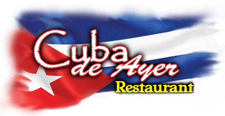 Red White Green Flag Restaurant Logo - Cuban Restaurant. Cuba de Ayer Restaurant. Cuban Food. Cuisine