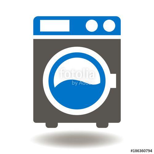 Washing Machine Logo - Washing Machine Icon Vector. Washer Illustration. Dryer Symbol