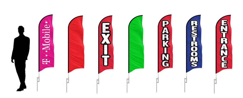 Red White Green Flag Restaurant Logo - Custom Feather Flags and Banner Flags | 30% Off + Free Shipping