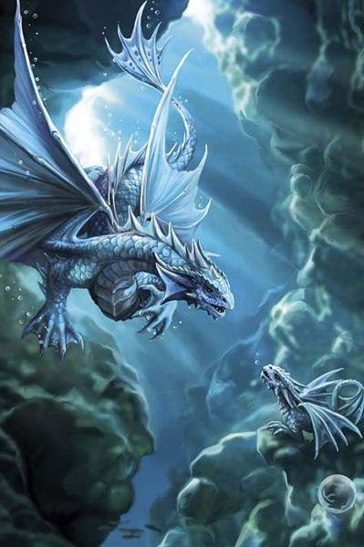 Water Dragon Cool Logo - Anne Stokes Dragon Age Card - Water Dragon | cool in 2018 ...