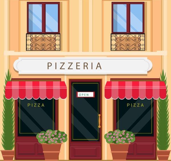 Red White Green Flag Restaurant Logo - Design Logo Italian Flag Pizza - Clipart & Vector Design •