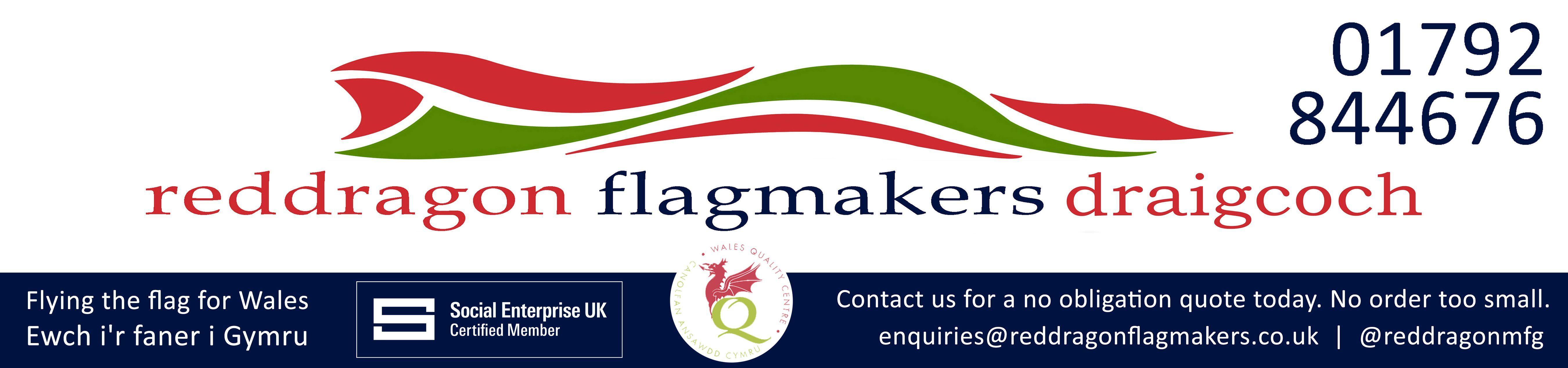 Red White Green Flag Restaurant Logo - Custom Printed Bunting Flags UK - Red Dragon Flagmakers
