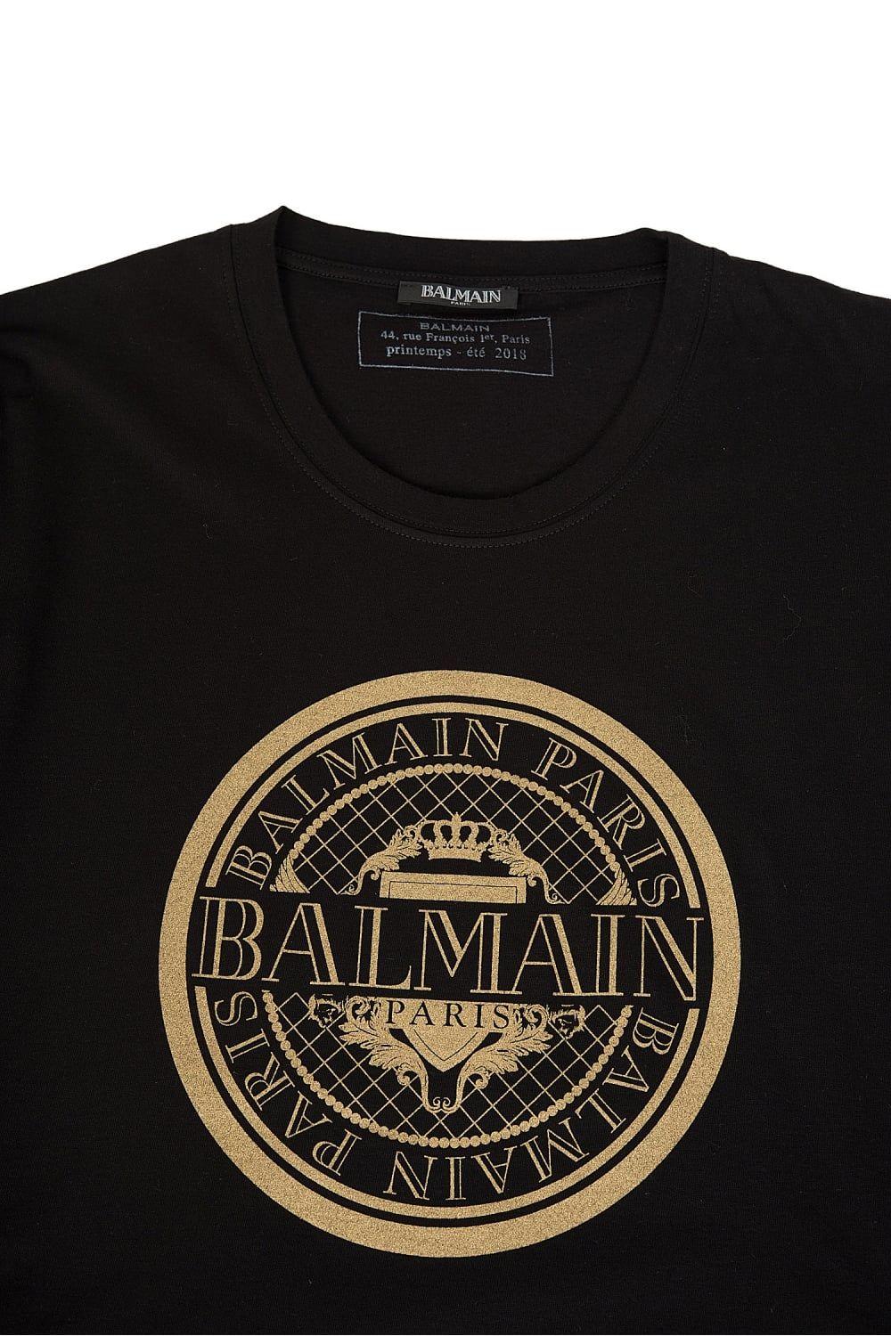 Balmain Coin Logo - BALMAIN Balmain Coin Logo Tee from Circle Fashion UK