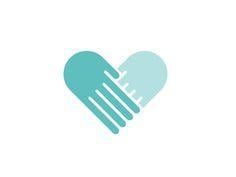 Hand and Heart Logo - 69 Best heart logos & icons images | Heart logo, Icon design, Logo ...