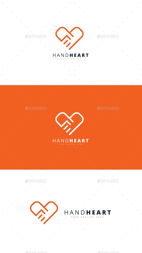 Hand and Heart Logo - Hand Heart Logo by Disigma | GraphicRiver