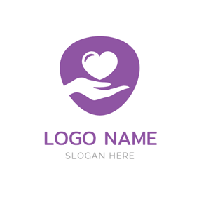 Hand and Heart Logo - Free Heart Logo Designs. DesignEvo Logo Maker