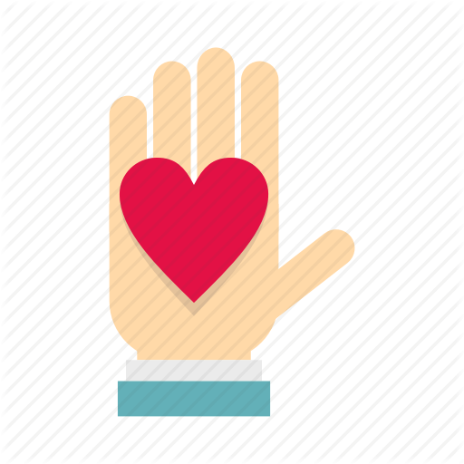 Hand and Heart Logo - Care, hand, heart, help, human, logo, love icon