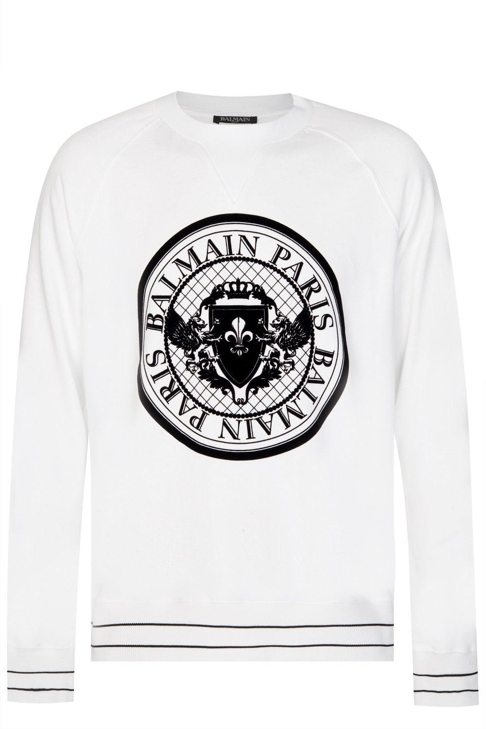 Balmain Coin Logo - BALMAIN Balmain Paris Coin Logo Sweatshirt - Clothing from Circle ...