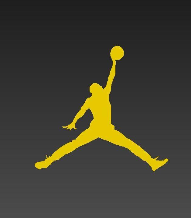 Yellow Jordan Logo - Printable Jordan Logo Free 3D Model in Other 3DExport