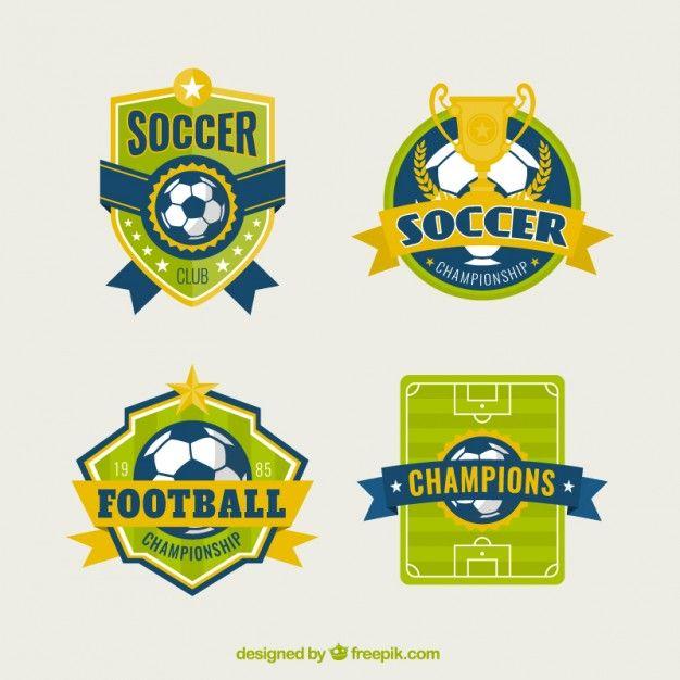 Green and Yellow Football Logo - Football badges Vector