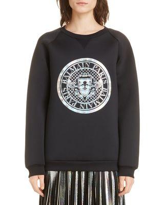 Balmain Coin Logo - Amazing Savings on Women's Balmain Hologram Coin Logo Neoprene ...