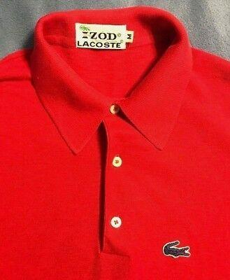 Izod Shirt Logo - VINTAGE IZOD LACOSTE POLO SHIRT MEN'S M medium RED w/BLUE ALLIGATOR ...
