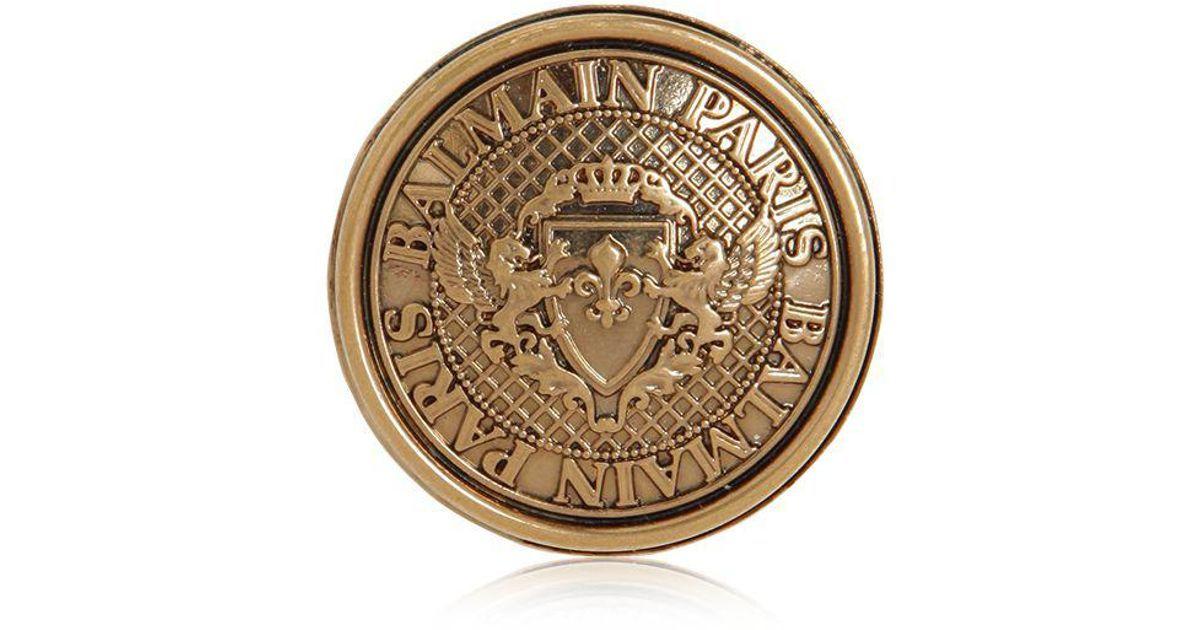 Balmain Coin Logo - Balmain Coin Earrings in Metallic - Lyst
