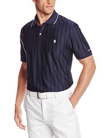 Izod Shirt Logo - IZOD Mens Masters Vertical Stripe Golf Polo Shirts