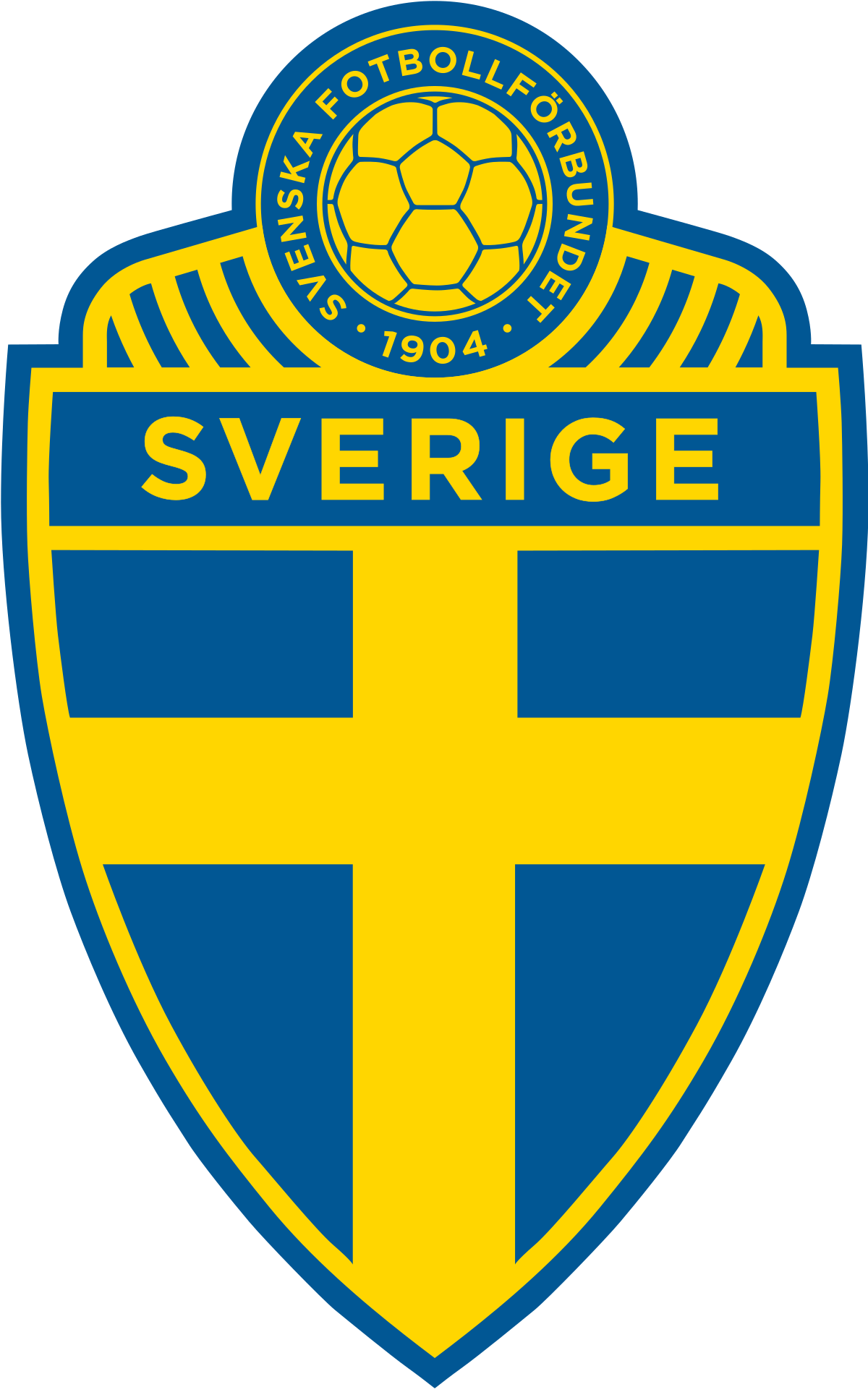 Red and Blue Football Logo - Sweden national football team