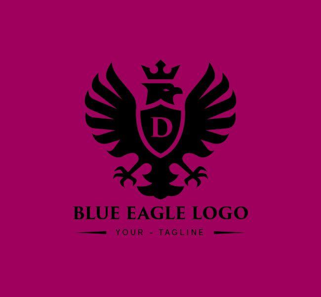 Pink Eagle Logo - Blue Eagle Logo & Business Card Template - The Design Love