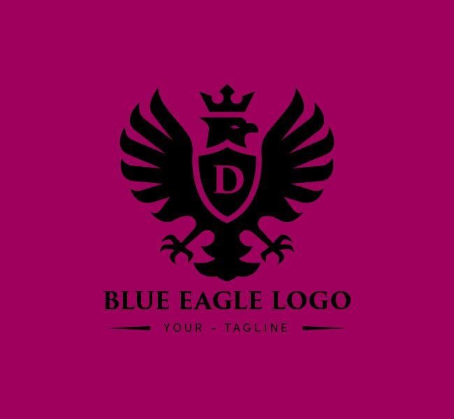 Pink Eagle Logo - Blue Eagle Logo & Business Card Template - The Design Love