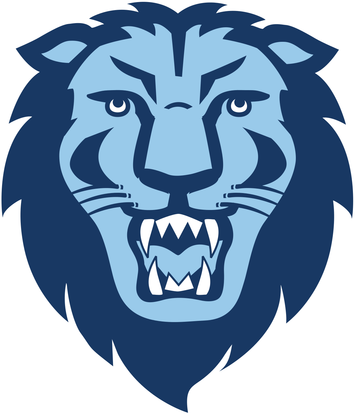 Square Blue Lion Logo - Columbia Lions