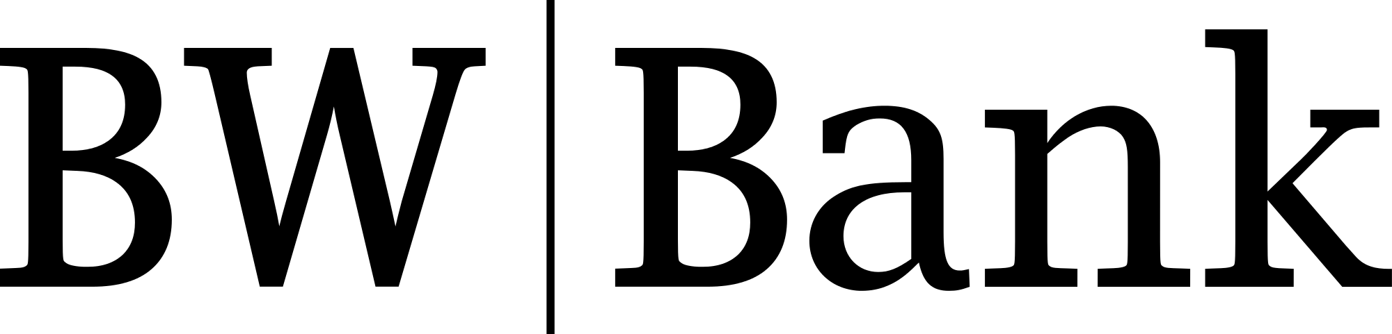 Cool BW Logo - Baden Württembergische Bank Text Logo Black.svg