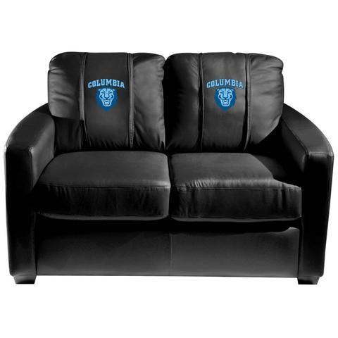Columbia Lions Logo - Silver Loveseat with Columbia Lions Logo – Zipchair
