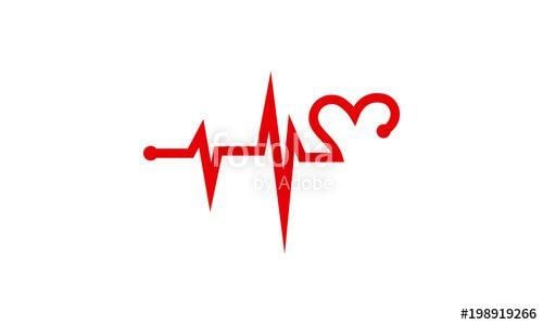 Heart Beat Logo - Simple Heartbeat pulse vector, Pulse logo designs template