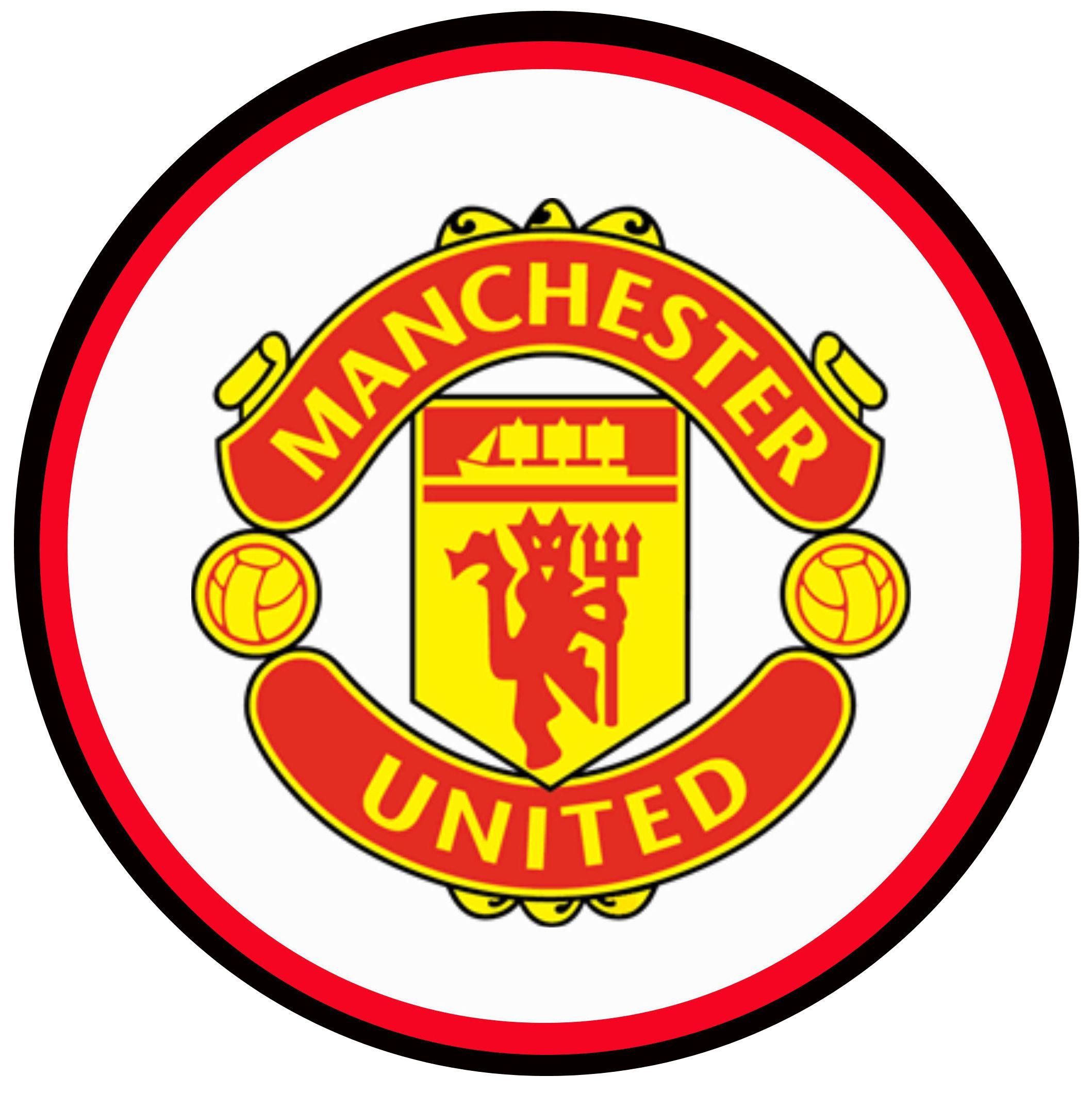 United Logo - Manchester united logo circle Cake topper