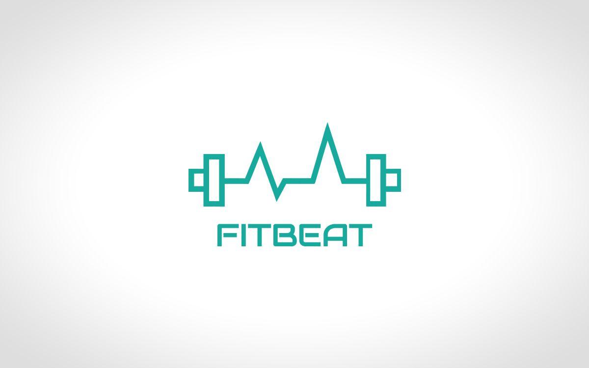 Heart Beat Logo - Fitness Logo Heart Beat Dumbbell Logo