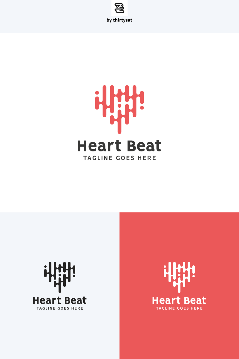 Heart Beat Logo - Heart Beat Logo Template #74442