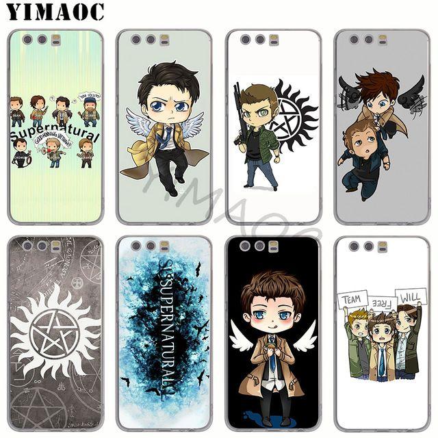 Cool Supernatural Logo - YIMAOC Cool Supernatural tv logo Soft Silicone Case for Huawei P8 P9