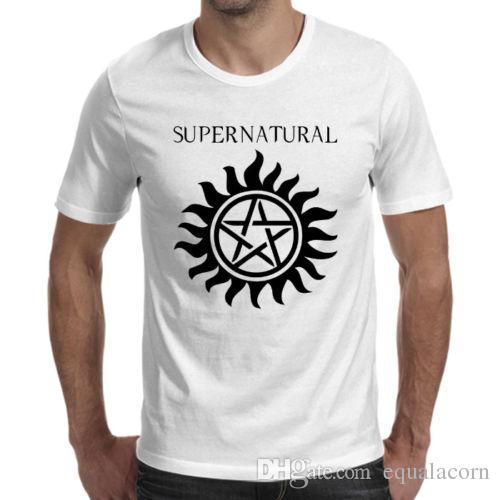 Cool Supernatural Logo - Winchester Brothers Supernatural Logo White T Shirt Cool Tshirts ...