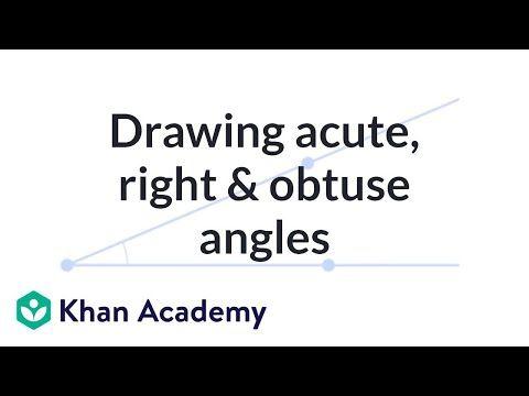 Red and Blue Obtuse Lines Logo - Drawing acute, right and obtuse angles (video)