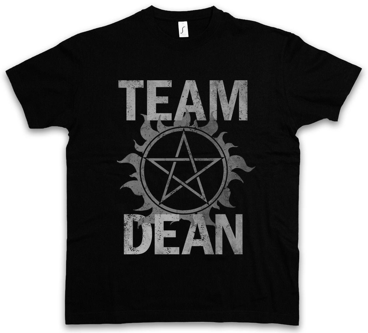 Cool Fun Logo - Team Dean T Shirt Supernatural Fun Logo Pentragramm Pentacle Flaming ...