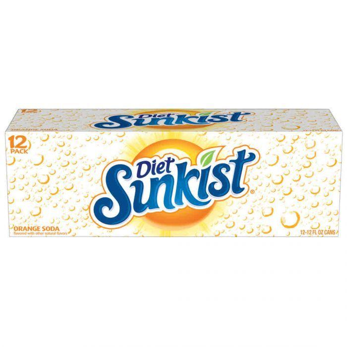 Diet Sunkist Orange Cans Logo - Diet Sunkist Orange Soda, 12 fl oz cans, 12 pack