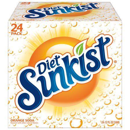 Diet Sunkist Orange Cans Logo - Sunkist Diet Orange Soda, 12 Fl. Oz., 24 Count - Walmart.com