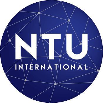Blue International Logo - NTU Front Page