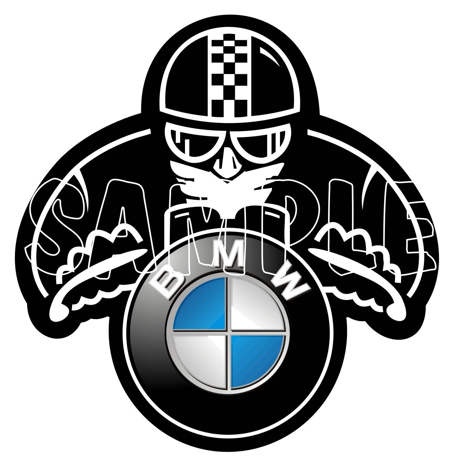 Old BMW Logo - BMW Old School Cafe Racer Sticker