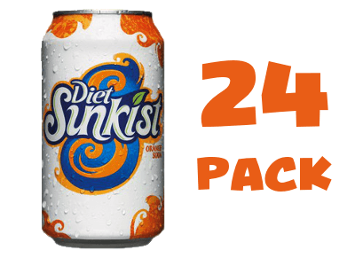 Diet Sunkist Orange Cans Logo - Diet Sunkist 24 Pack - Soda Yoda