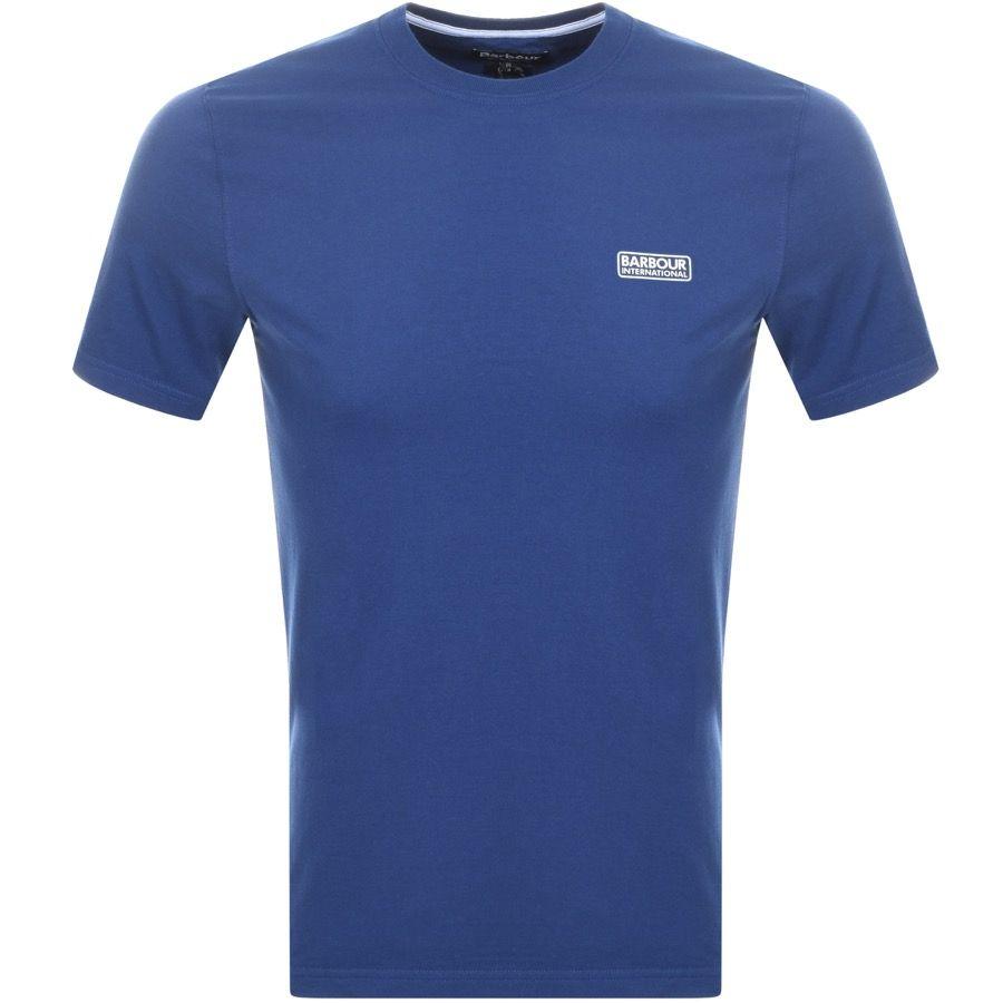 Blue International Logo - Barbour International Logo T Shirt Blue