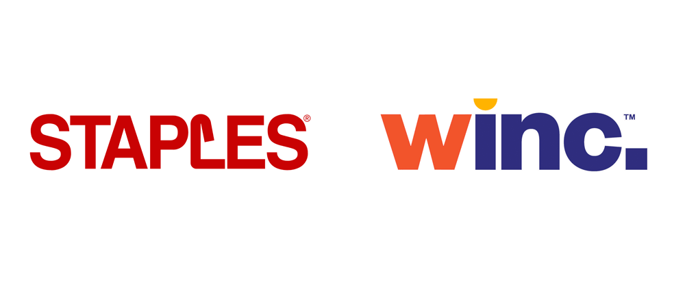 Staples Logo - Brand New: New Name, Logo, and Identity for Winc by Futurebrand