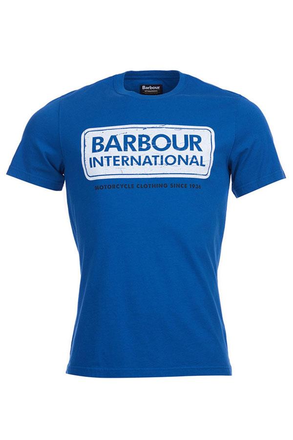 Blue International Logo - Barbour International Logo T Shirt Monaco Blue