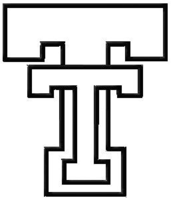 Texas Tech Logo - Texas Tech black and White logo for pattern plans | Crochet - misc ...